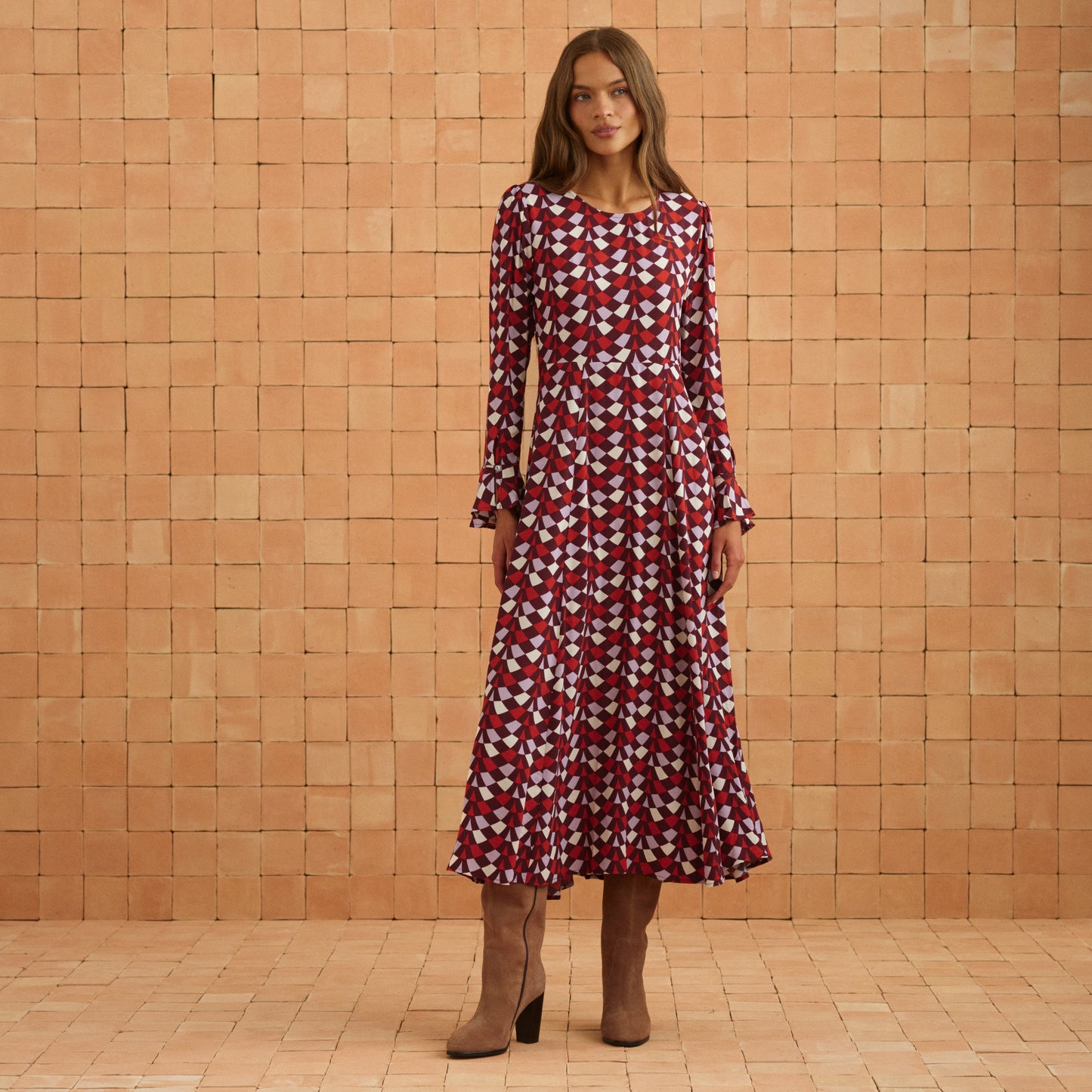 Elodie Dress In Paprika Spice