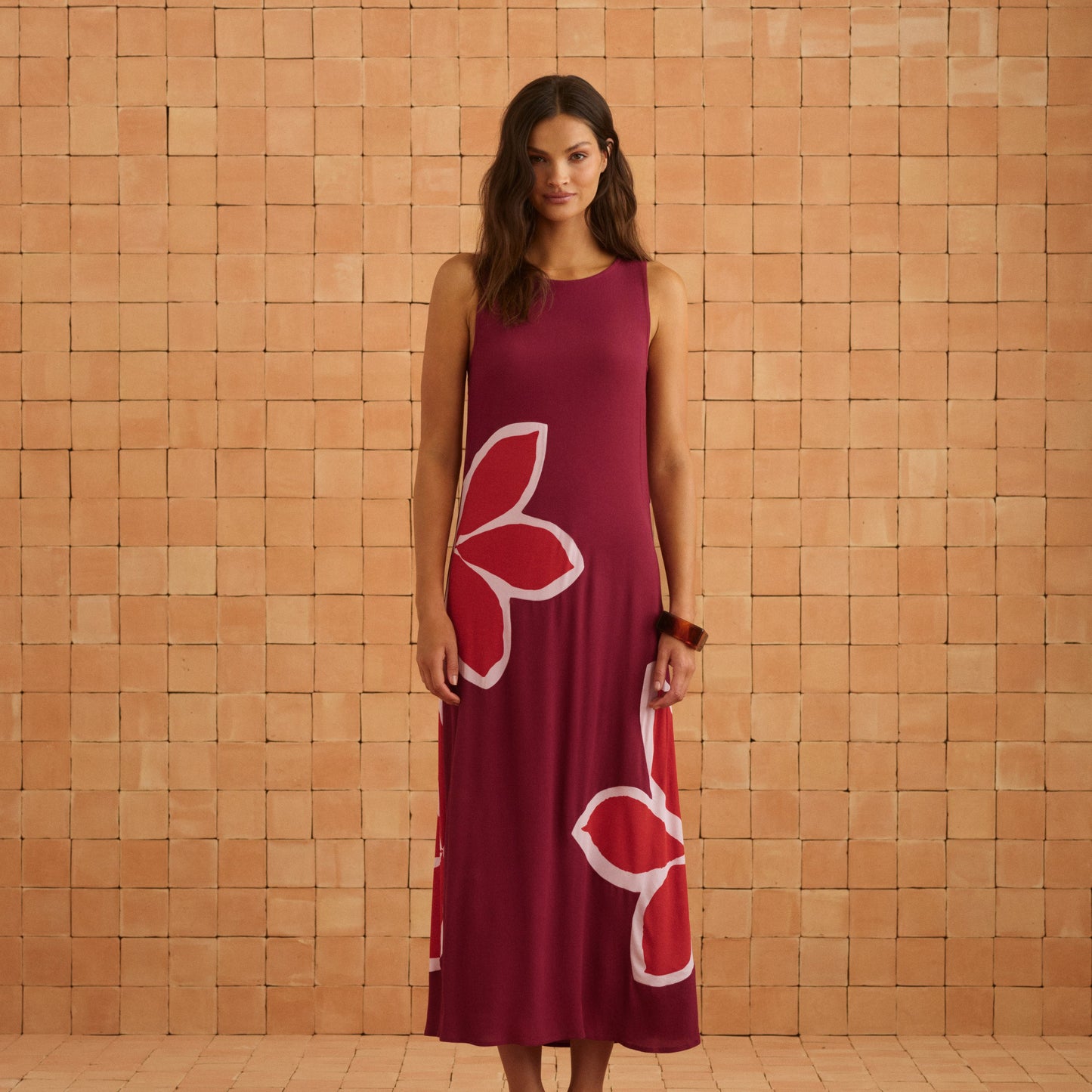 Binnie Dress In Gazamia Rosa