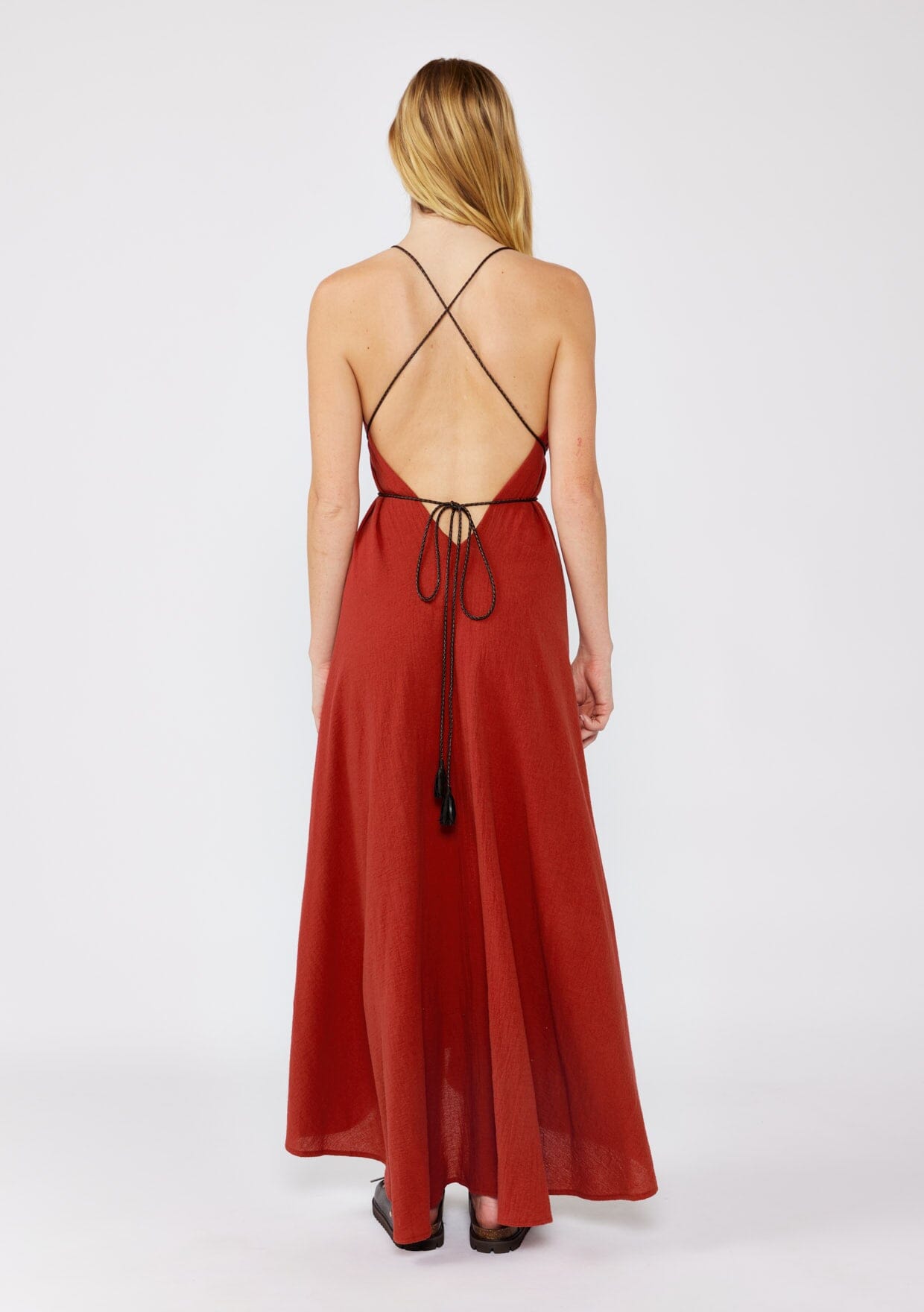 Carmine Halter Maxi Dress