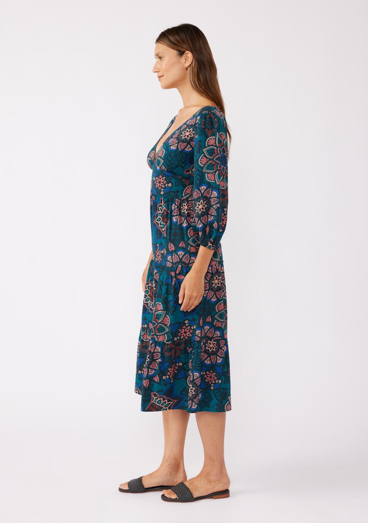 Floral Prism Midi Dress