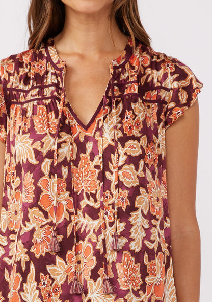 Amber Fields Flutter Sleeve Top