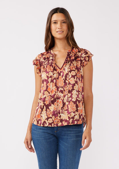 Amber Fields Flutter Sleeve Top