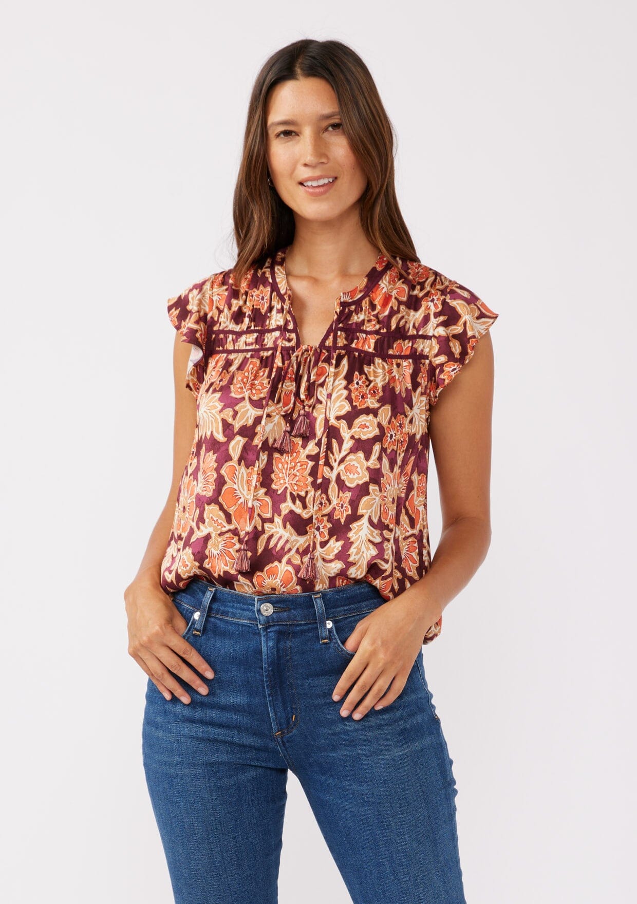 Amber Fields Flutter Sleeve Top
