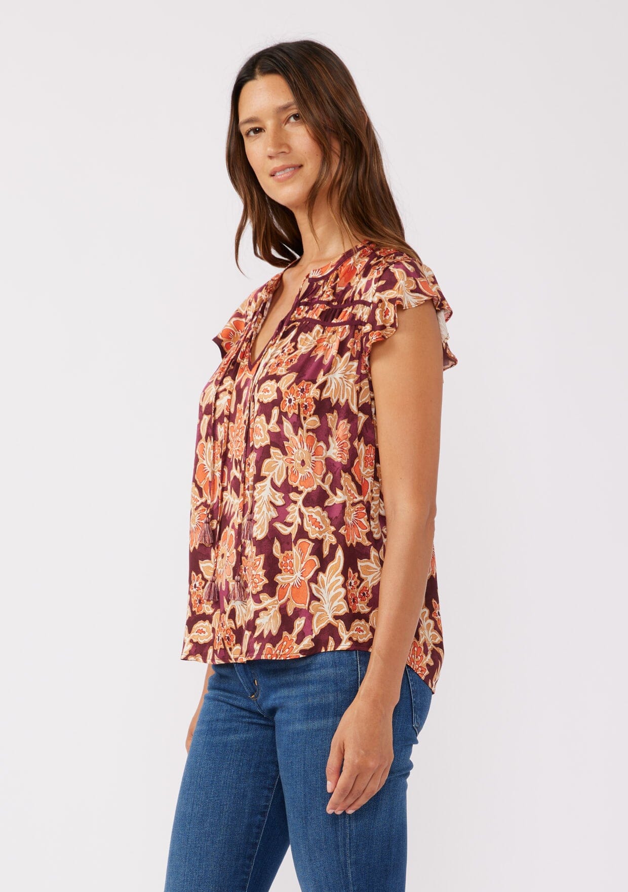 Amber Fields Flutter Sleeve Top