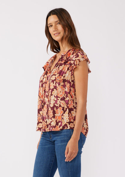 Amber Fields Flutter Sleeve Top