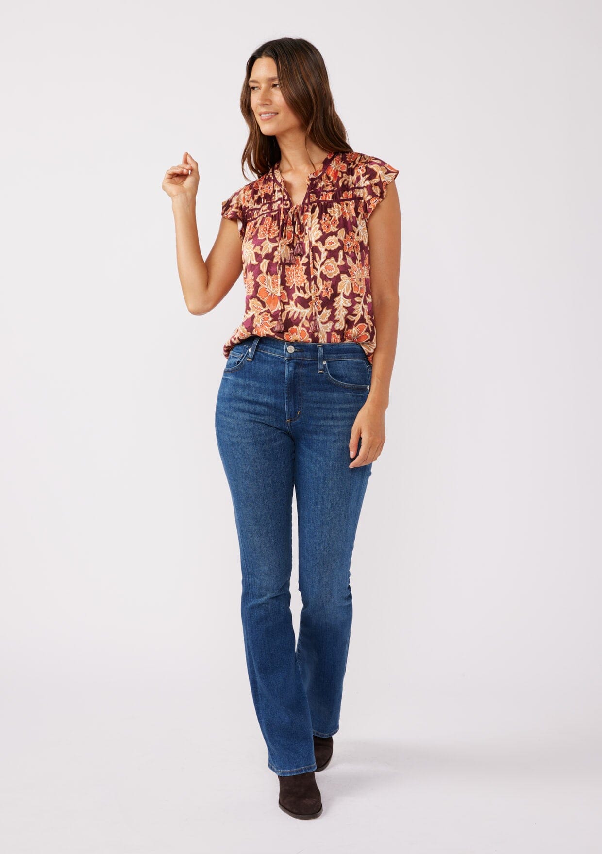 Amber Fields Flutter Sleeve Top