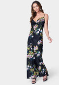 Floral Cowl Neck Maxi Dress