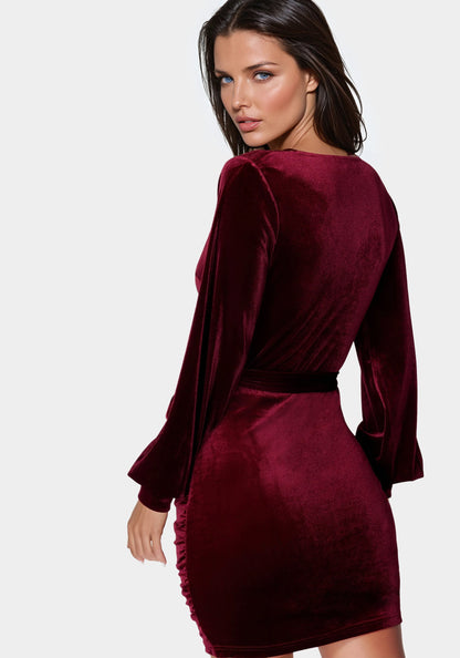 Velvet Utility Mini Dress