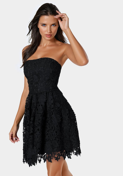 Strapless Lace Cupcake Dress