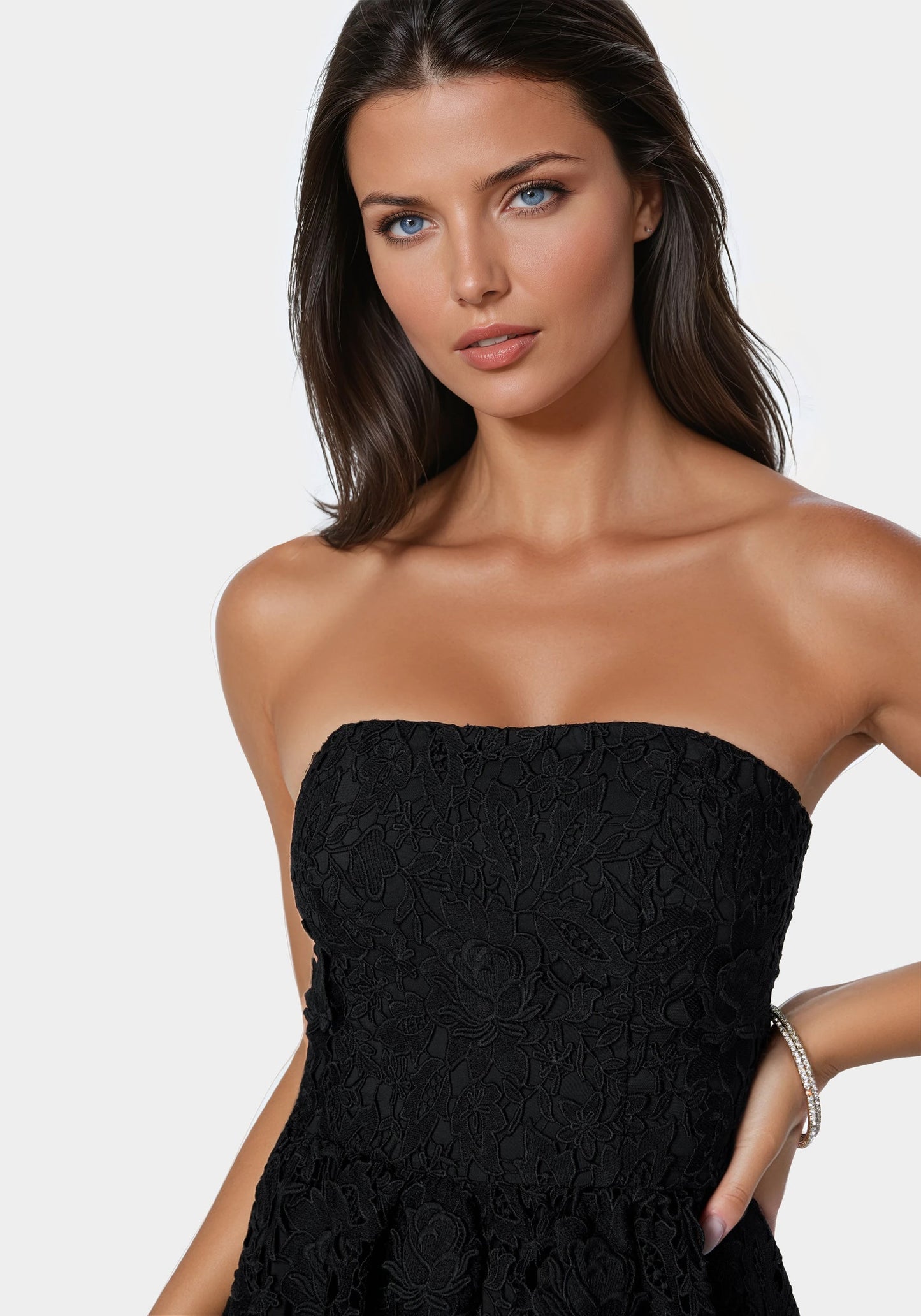 Strapless Lace Cupcake Dress