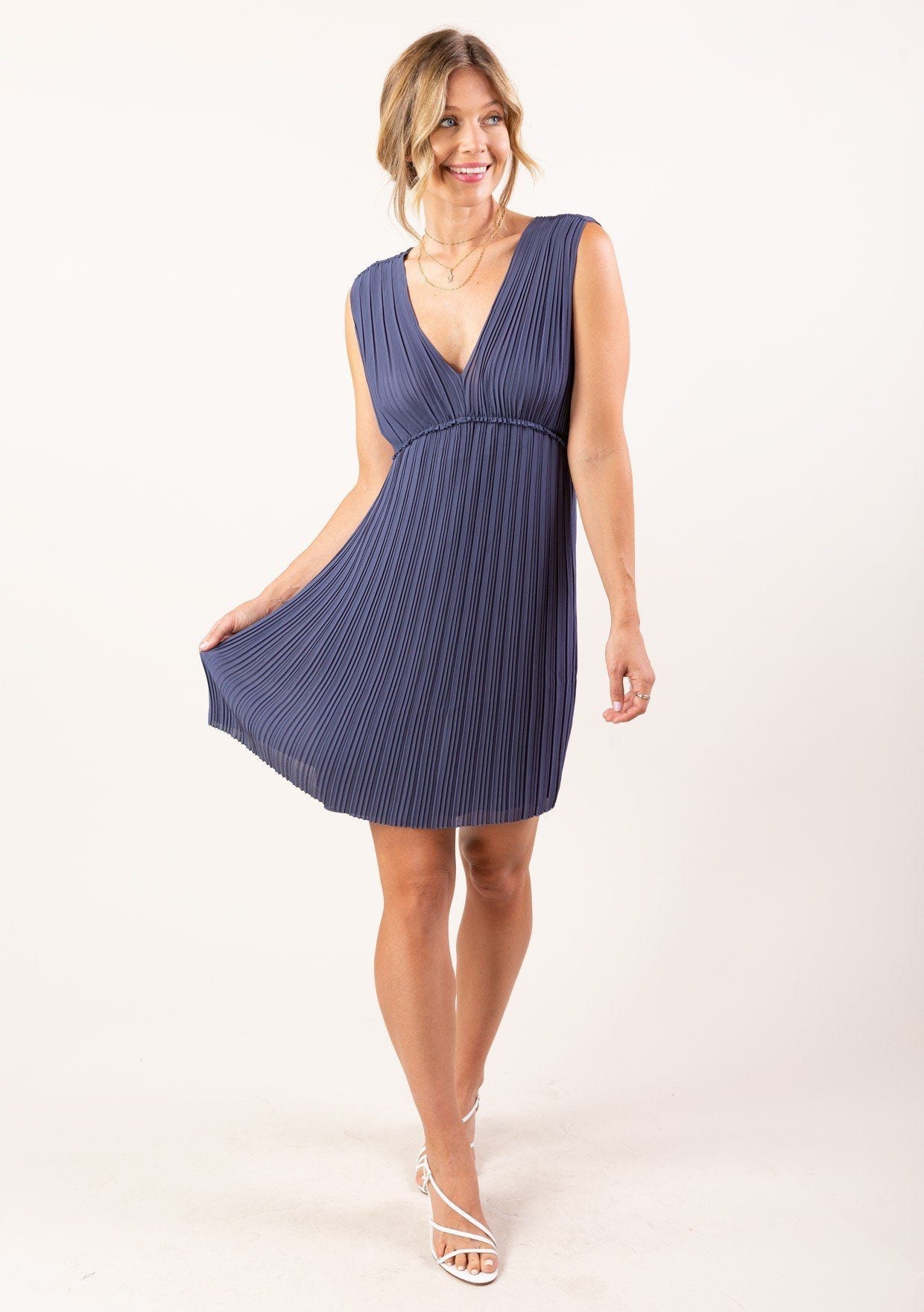 Last Fling Pleated Mini Dress
