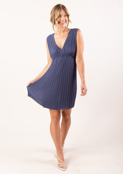 Last Fling Pleated Mini Dress