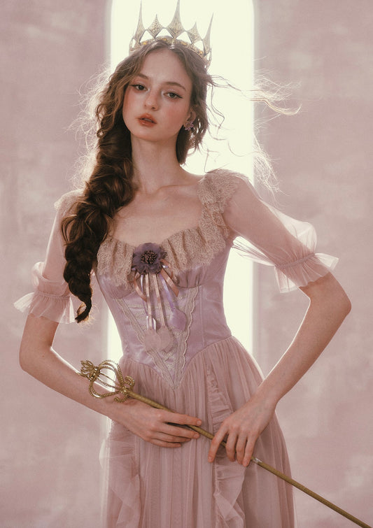 （US Exclusive）Violet Mandarin Duck Princess Corset Dress