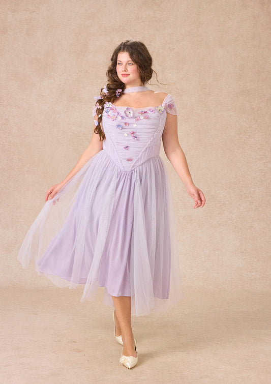 Curve&Plus Ode to Purple Iris Dress