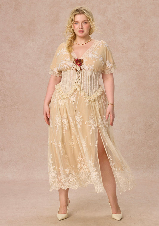 Curve&Plus Wild Thorn Rose Corset Dress