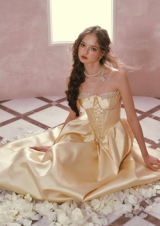 （US Exclusive）Belle's Gilded Corset Dress