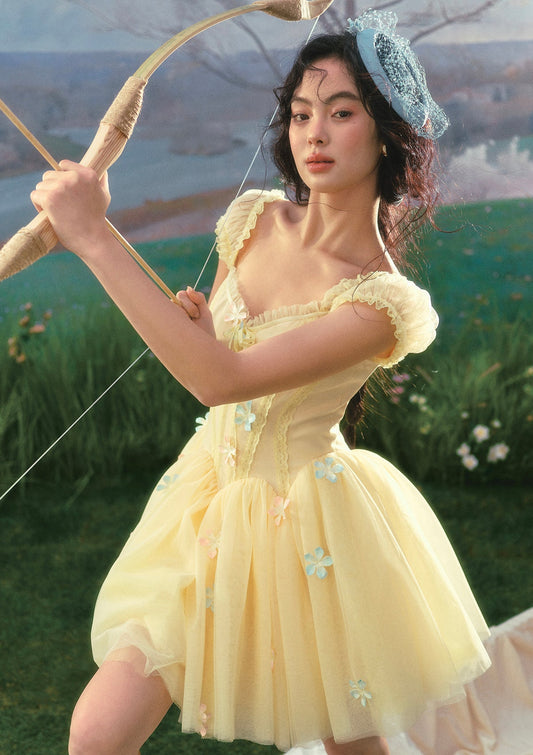 （US Exclusive）Flower Archer Corset Dress