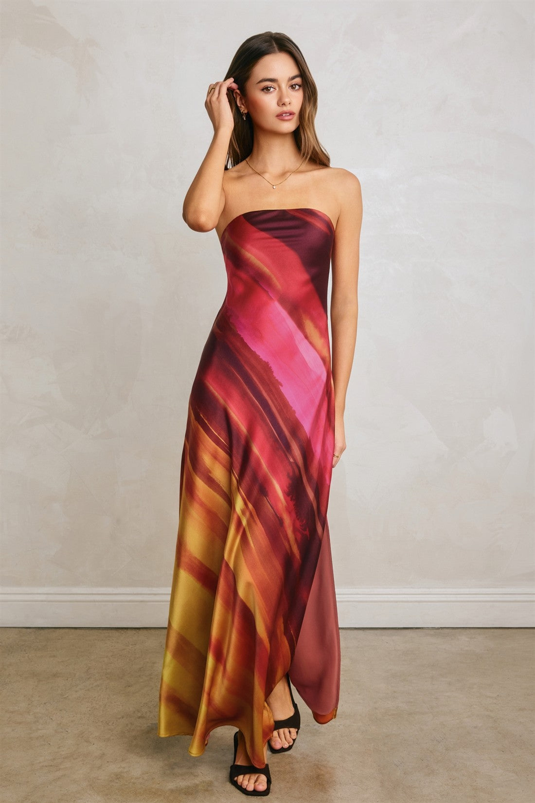 Waitlist 8/2 • Lori Sleeveless Stripe Print Maxi Dress Red