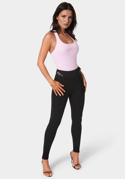 High Waist Belted Legging