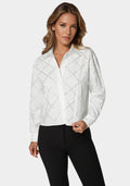 Rhinestone Long Sleeve Blouse
