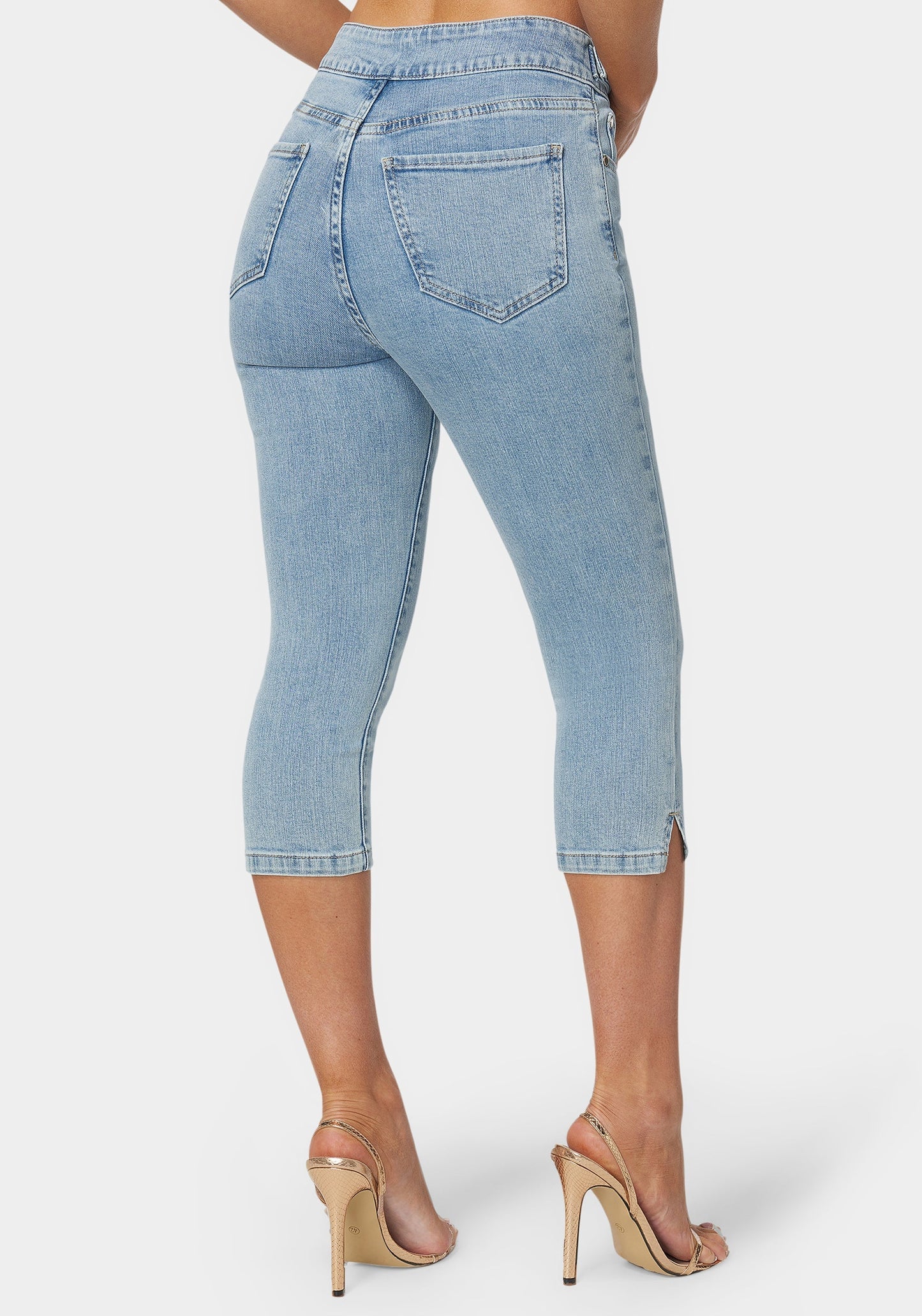 Natural Waist Denim Capri