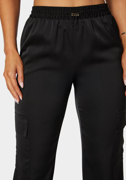 Luxe Satin Cargo Jogger