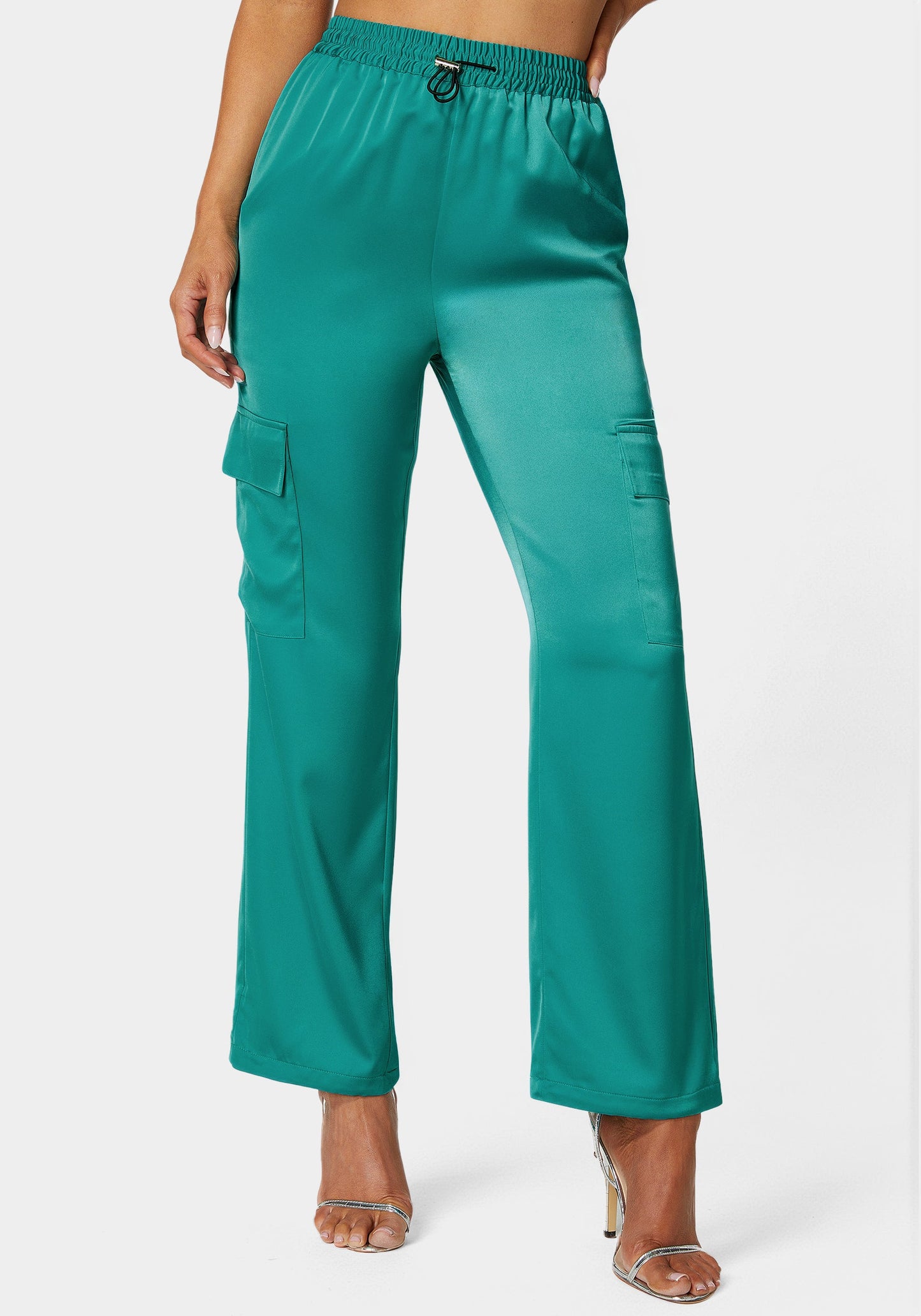 Luxe Satin Cargo Jogger