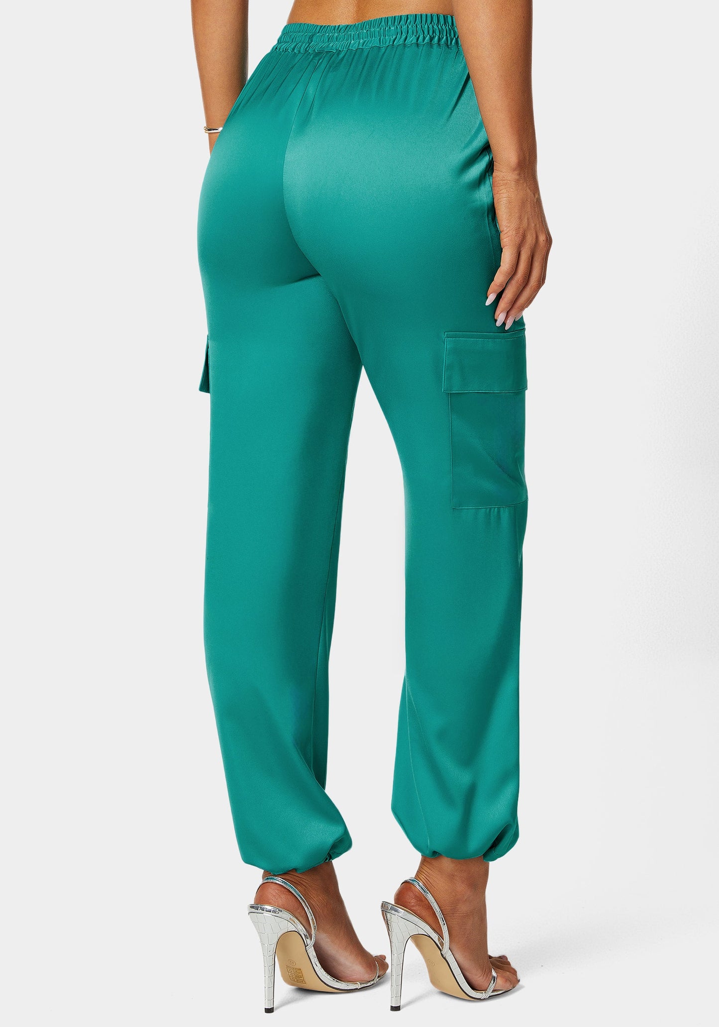 Luxe Satin Cargo Jogger