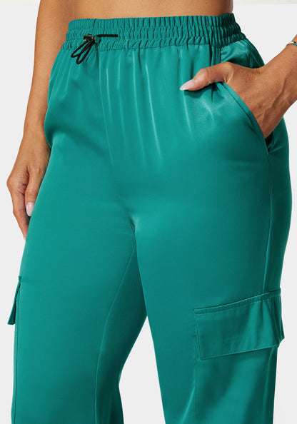 Luxe Satin Cargo Jogger