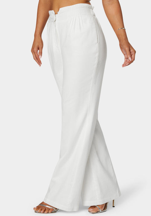 Linen High Waist Palazzo Leg Pant