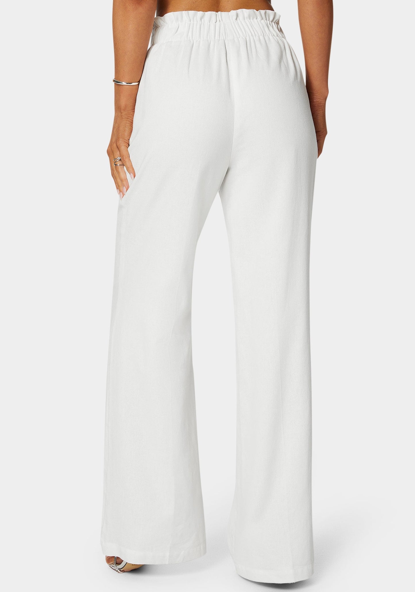 Linen High Waist Palazzo Leg Pant