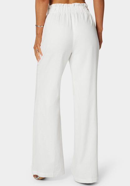 Linen High Waist Palazzo Leg Pant