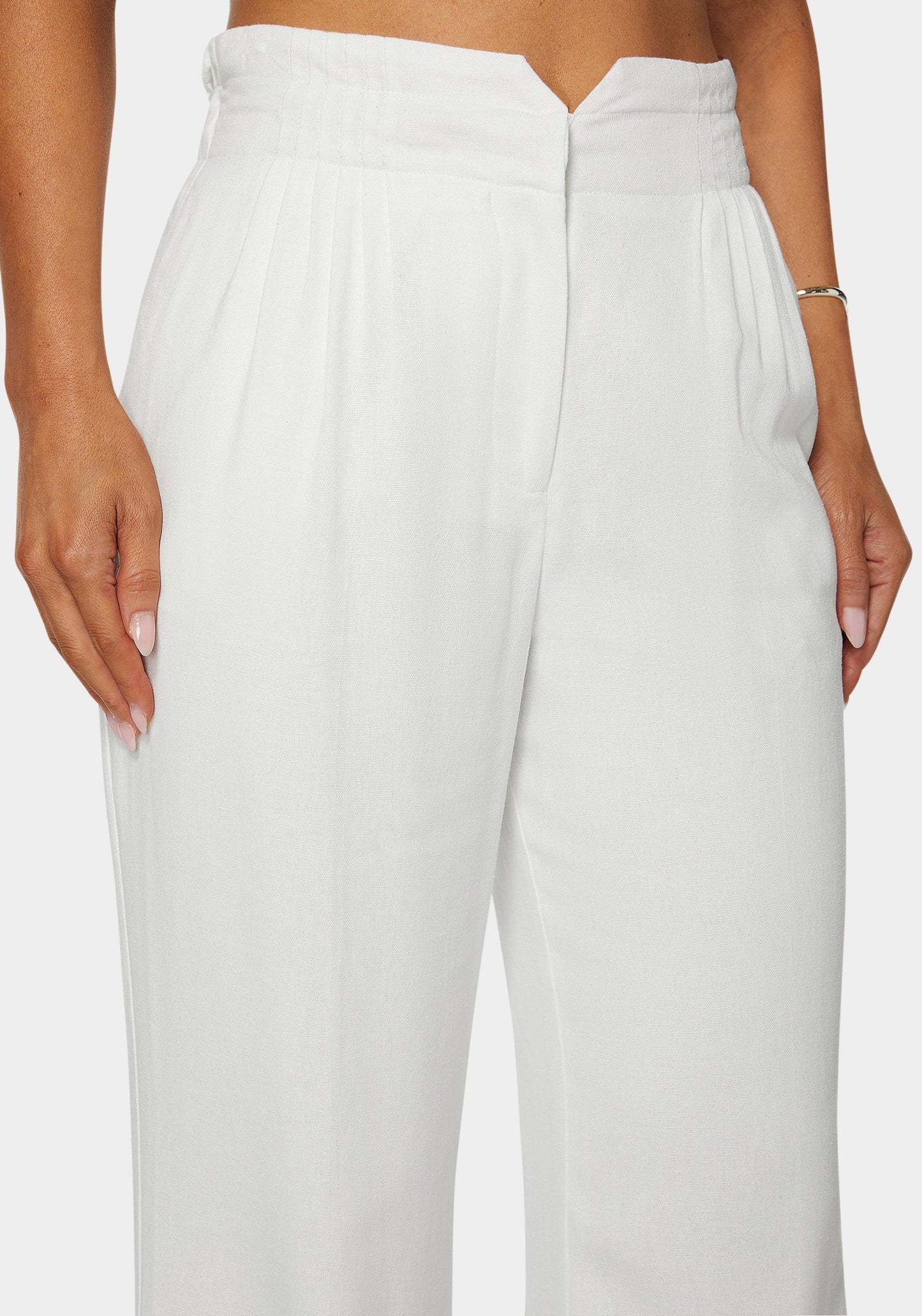 Linen High Waist Palazzo Leg Pant