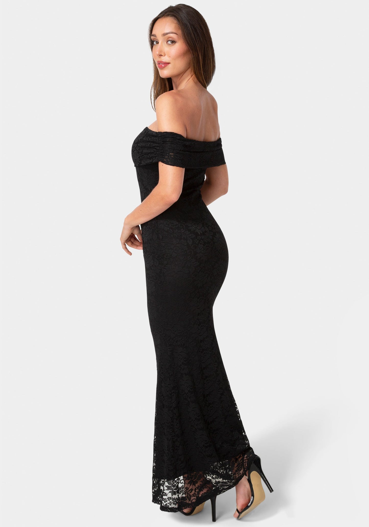 Lace Off Shoulder Maxi Dress