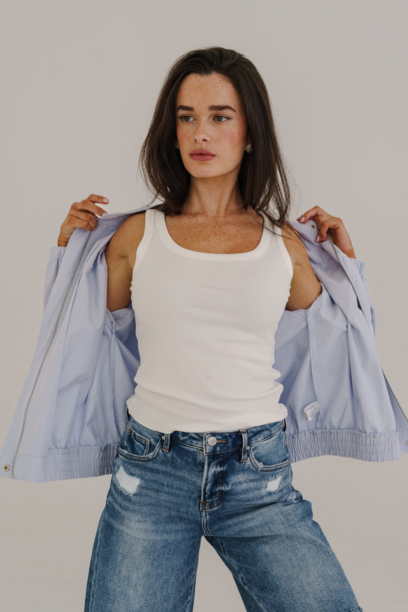Mara High Rise Raw Hem Denim Bermuda Shorts Medium Wash
