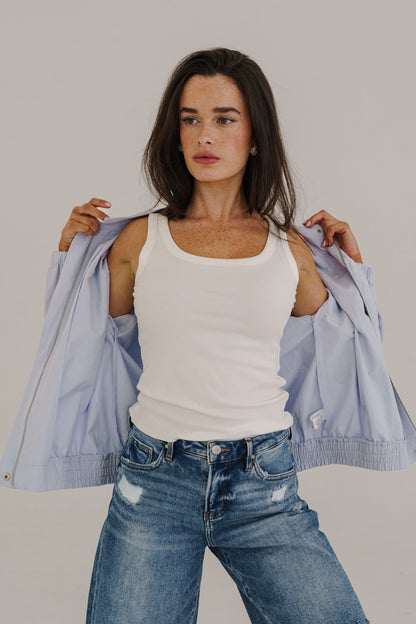 Mara High Rise Raw Hem Denim Bermuda Shorts Medium Wash