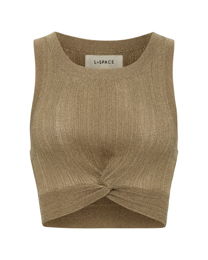 Heart Of Gold Tank - Metallic Gold