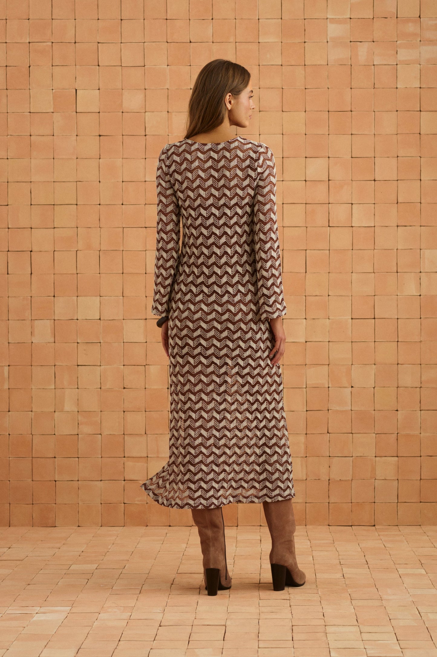 Autumn Dress In Cinnamon Spice