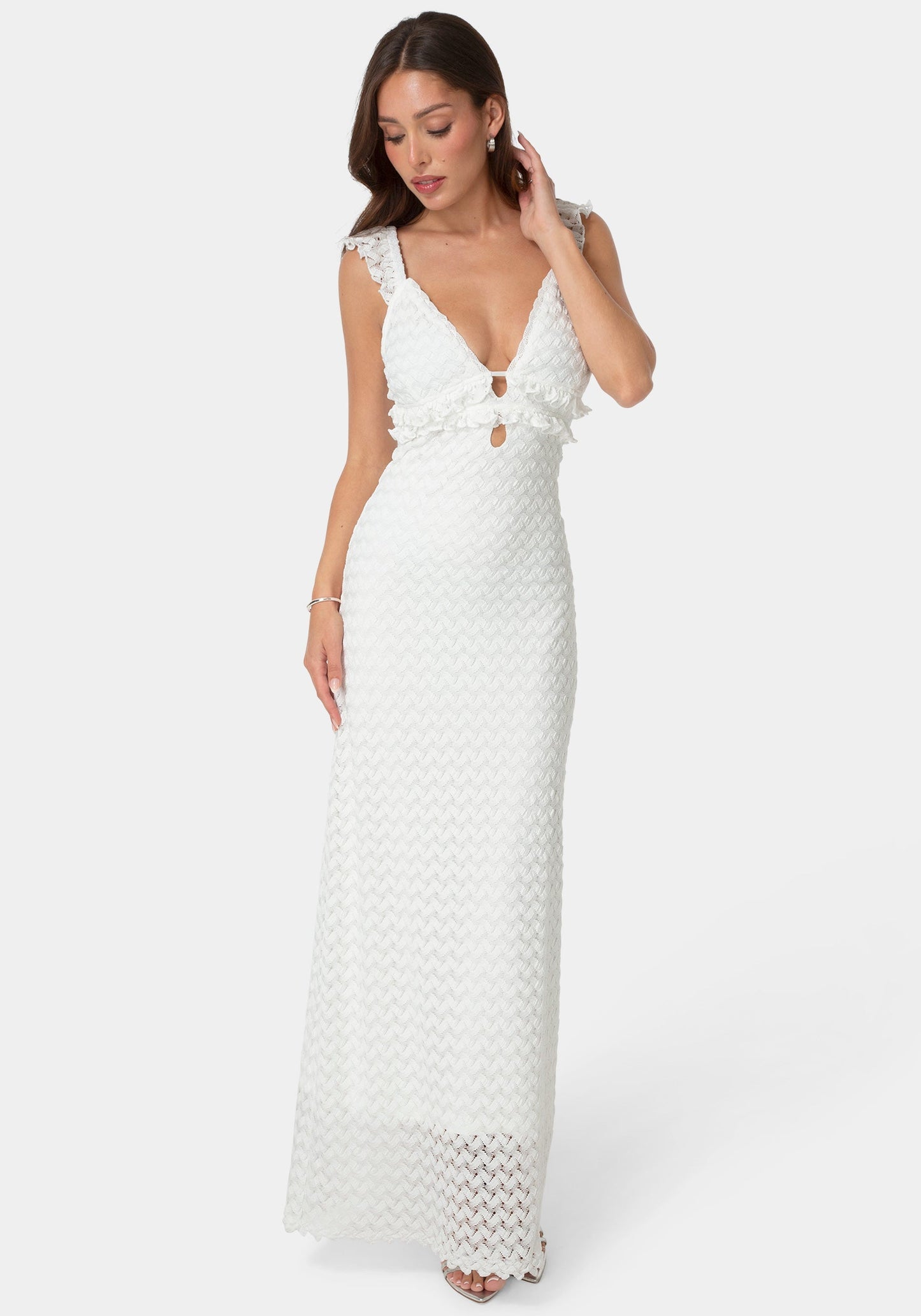Lace Keyhole Maxi Dress