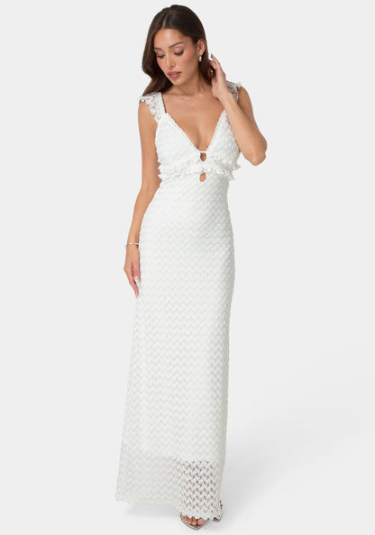 Lace Keyhole Maxi Dress