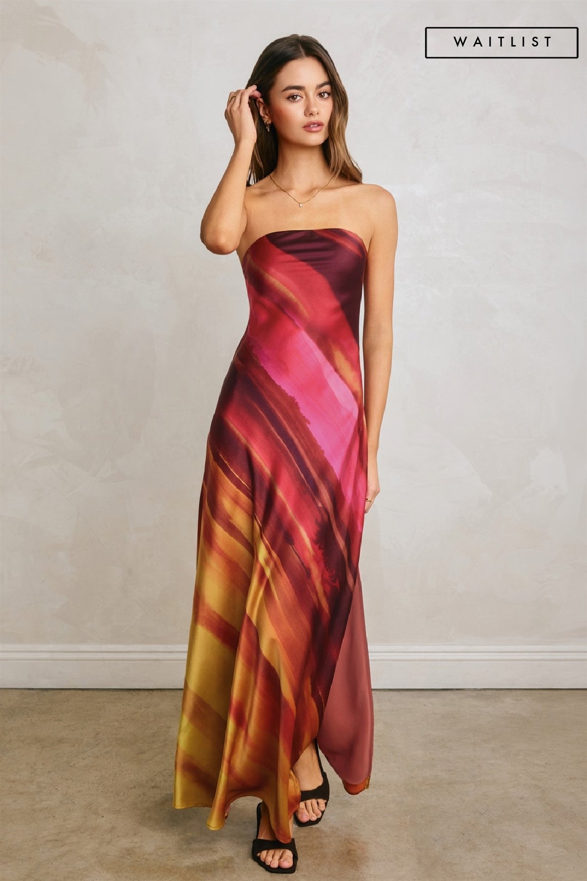Waitlist 8/2 • Lori Sleeveless Stripe Print Maxi Dress Red