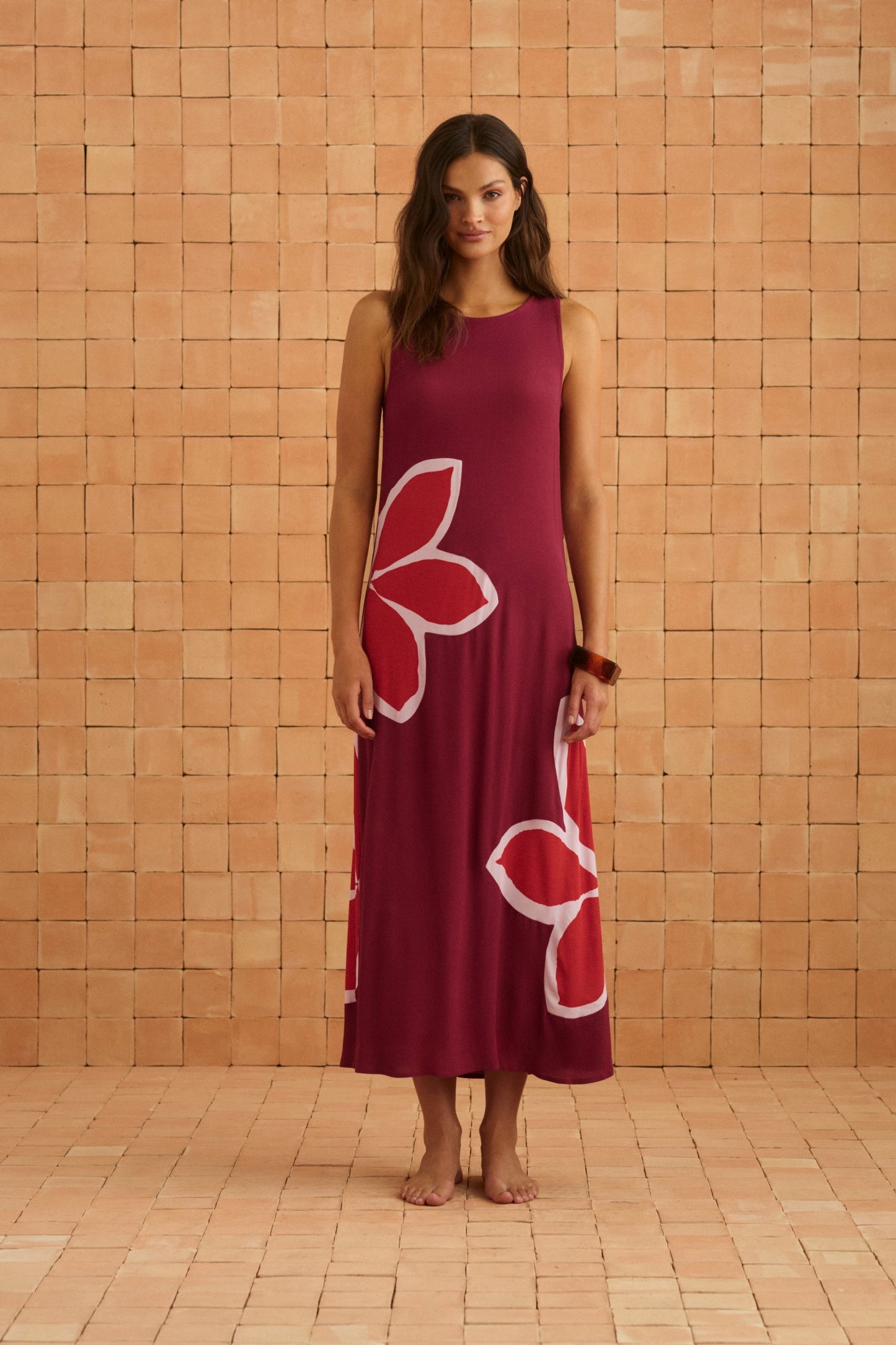 Binnie Dress In Gazamia Rosa