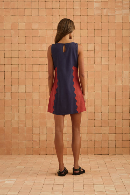 Binnie Mini Dress In Foxglove