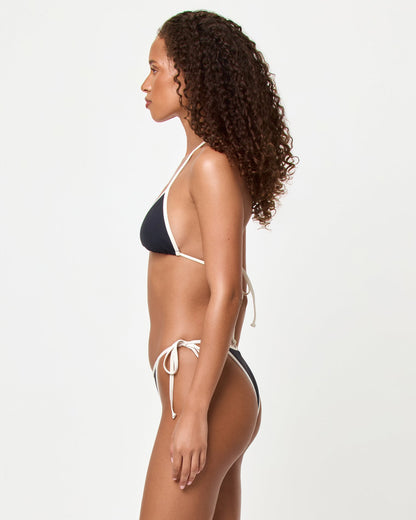 Aspen Bikini Top - Black-Cream