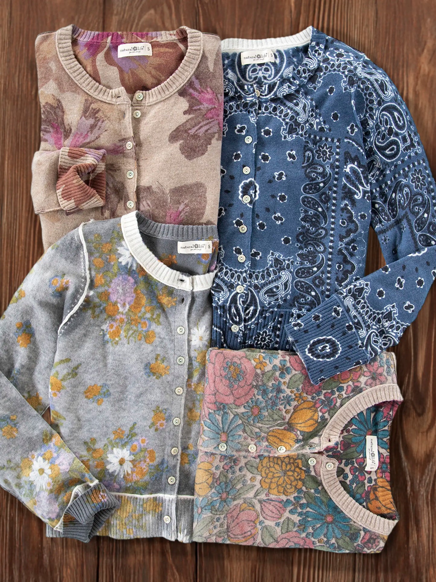 Your Everything Cardigan Sweater - Bandana Patchwork Indigo