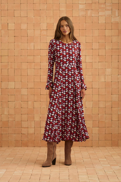 Elodie Dress In Paprika Spice