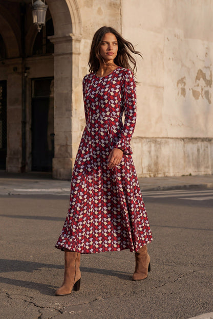 Elodie Dress In Paprika Spice