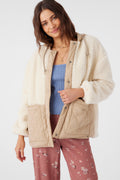 Meena High Pile Fleece Quilted Jacket