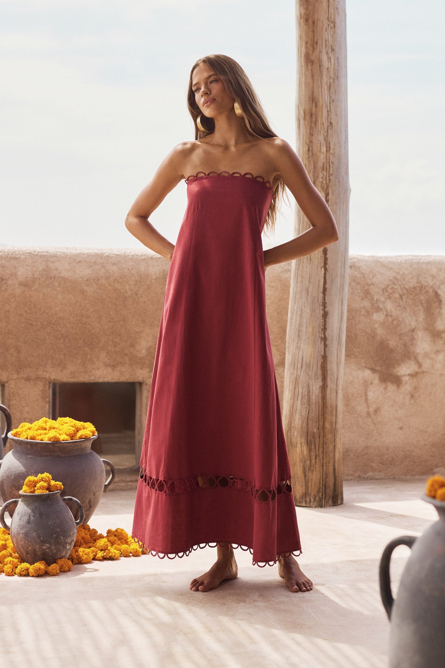 Gina Dress In Sangria