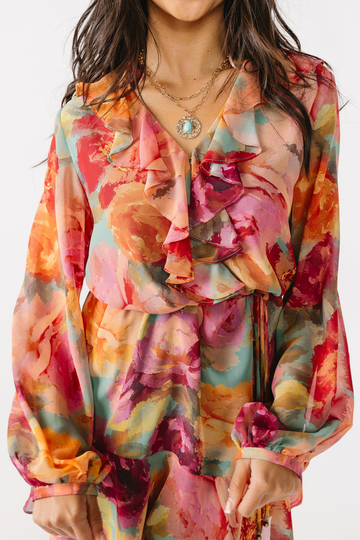 Watercolor Florals Dress